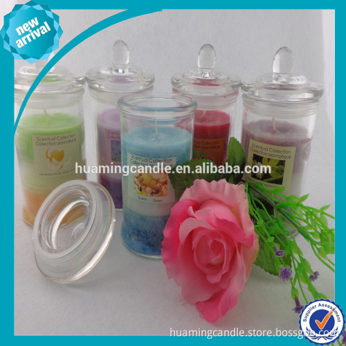 art scented candles in glass jar